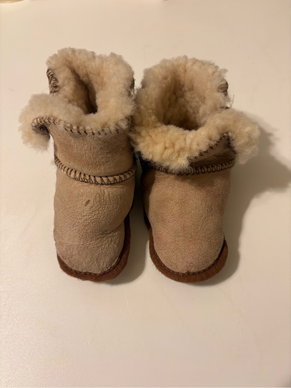 UGG Kids Shearling-Lined Booties in Tan